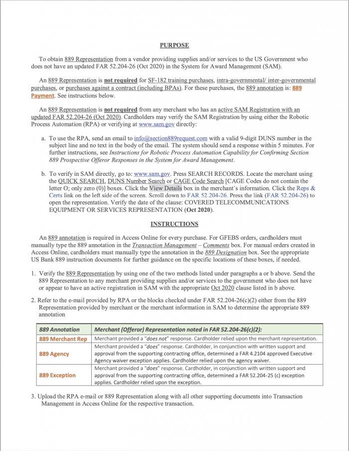 Peak Solutions FORM 899 MICROPURCHASE NATIONAL DEFENSE